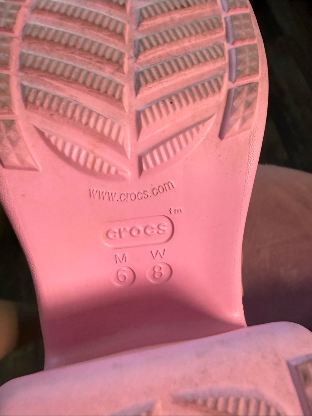 CROCS Pink Platform Bow Clogs - Picture 5 of 6